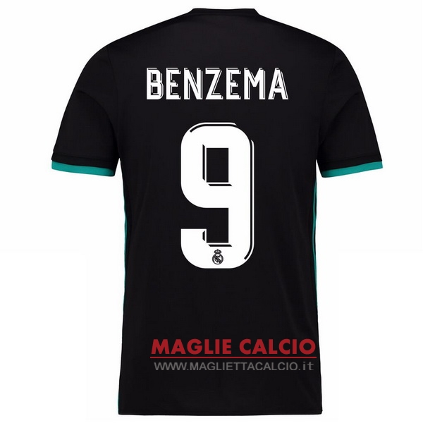 maglietta real madrid 2017-2018 benzema 9 seconda